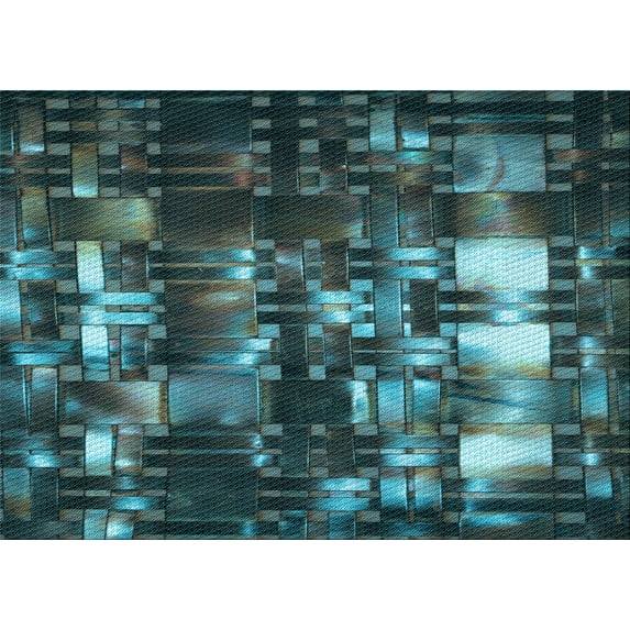 Ahgly Company Machine Washable Indoor Rectangle Transitional Dark SlateGray or Dark SlateGrey Green Area Rugs, 5' x 7'