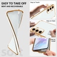 thumbnail image 6 of Compatible with Samsung Galaxy A55 5G Case Cute Luxury Plating Design for Women Girly, Soft TPU Shockproof Reinforced Corners Protective Phone Case for Galaxy A55 5G 6.6", White, 6 of 12