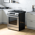 thumbnail image 3 of Rangaire RRG303GS 30" Glass Touch Gas Range Oven - Stainless Steel, Sealed Burners, True Convection, Self Cleaning, Easy Reach Racks, 3 of 7