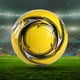 thumbnail image 2 of Pelota de fútbol cosida a máquina Yuarrent competición escolar resistente al agua tamaño 5 Amarillo, 2 of 6