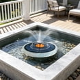 thumbnail image 6 of Honmine Solar Powered Spout Outdoor Courtyard, Fountain with 7 Color LED Light, 5 Nozzles and 1 Adapter for Swimming Pool, Bathroom, and Garden, 6 of 6