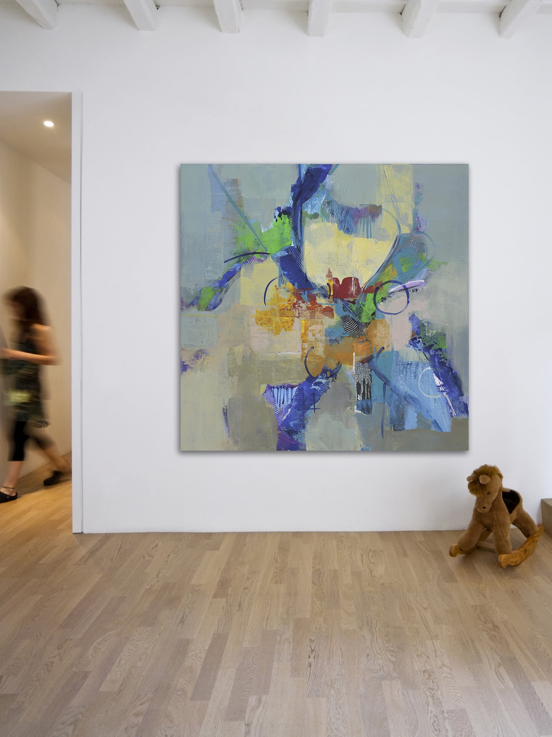 "Time Travel II" Painting Print on Wrapped Canvas