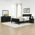 thumbnail image 6 of Fy Four Piece Queen Size Bedroom Set, Antique Nickel Metal Handles, Black, 6 of 7