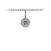 TwoBirch Personalized Small Circle Initial Pendant - In sterling silver, 10k gold, or 14k Gold - 18 Inches