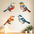 thumbnail image 6 of DefiDgd 4pcs Wooden 2D Flat Hanging Bird String Hanging Pendant,Colorful Flat Tropical Bird Statue for Summer Party Tree Wall Window Hanging Decoration Supplies(C), 6 of 6