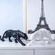 thumbnail image 4 of Adornos geométricos modernos de escultura de pantera, estatua de leopardo de resina, decoración de vida silvestre para librería, escaparate, tienda, decoración de ventana, 4 of 4