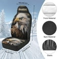 thumbnail image 7 of Uorisanigo Car Seat Covers, High-Back 2 Front Set, Bald Eagle American Flag Automotive Seat Protectors Decor, Auto Interior Accessories Cushions, Universal Fit for Most Cars, 7 of 7