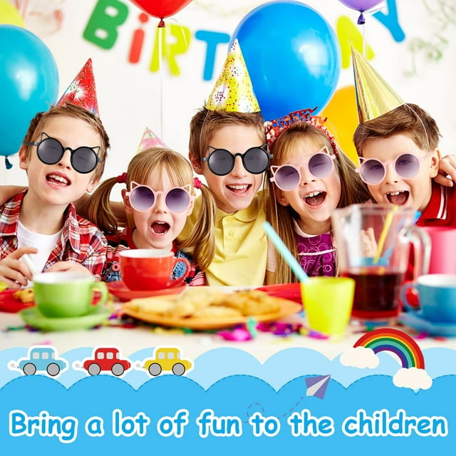 Transemion 2piece Comfortable Children Sunglasses With Wide Application And UV 380 Protection Picnic Cute 1Set