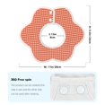thumbnail image 6 of Bingfone Orange Gingham Soft Bibs For Baby Boy Girl 360 Rotate Petal Absorbent Bibs Washable For Drooling Teething, 6 of 9