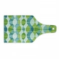 thumbnail image 1 of Grunge Cutting Board, Geometric Oval Shapes Elliptic Vertical Curves Nature Theme Pattern, Decorative Tempered Glass Cutting and Serving Board, Wine Bottle Shape, Apple Green Turquoise, by Ambesonne, 1 of 1