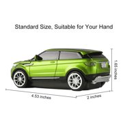 Dpisuuk Car Wireless Mouse Cool Car Mouse Mini Computer Mouse 2.4G Optical Mouse Cordless Mice Ergonomic Mouse for Laptop Desktop Computer, Green