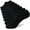8 Pure Black, variant on Mens No Show Socks 8 Pairs Invisible Low Cut Cotton Socks Ondo Non Slip Short Socks Size 5-8/9-11/12-14