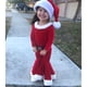 thumbnail image 5 of Vestido de Navidad para niñas, conjunto de 3 piezas, sombrero, camiseta y pantalones, juego de rol, pantalones largos acampanados, disfraz de elfo de Año Nuevo, disfraz de Papá Noel para niñas, 5 of 5