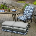 thumbnail image 5 of ARDEN Outdoor Dining Chair Cushion 20 x 20, Water Repellent, Fade Resistant 20 x 20, Blue Garden Floral, 5 of 12