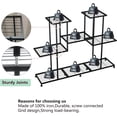 thumbnail image 4 of Stand, 5 Tiers Multifunctional  Stands for Indoor , Decorative Black   Shelf for Indoor Patio Garden Balcony and Yard (4 tiers 12 pots), 4 of 8