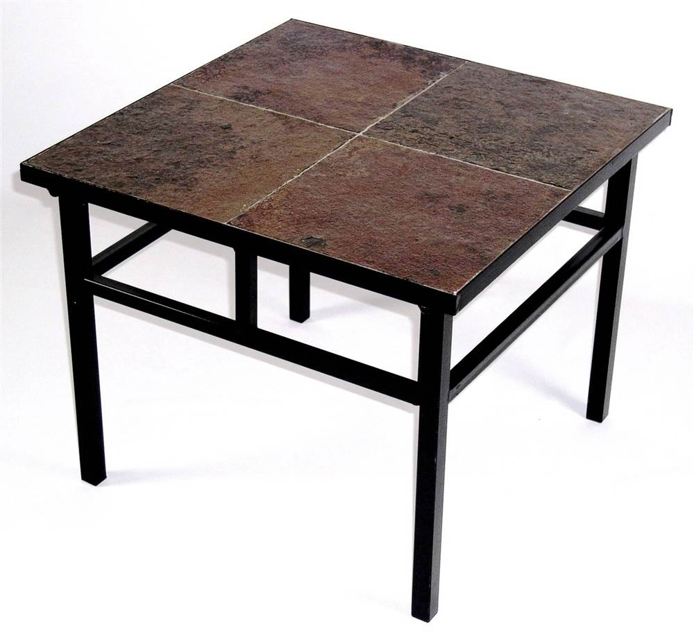 Slate End Table in Black finish