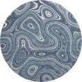 thumbnail image 2 of Addison Rugs Mayfield Premium Machine Washable Transitional Geometric Blue Round Rug, 8' X 8' Machine Washable Transitional Geometric Blue Oversized Sherpa Throw Blanket, 2 of 6