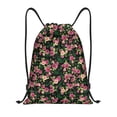 thumbnail image 1 of Xecao Rose Flowers Pattern Sports Drawstring Backpack - String Swim Gym Bag with Wet Proof Pocket for Women&Men-Small, 1 of 6