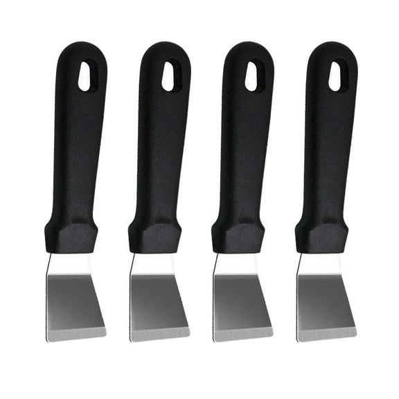 PTOOTP 4Pcs Multi Purpose Black Cleaning Scraper for Home Use Flexible Blades for Glue and Paint