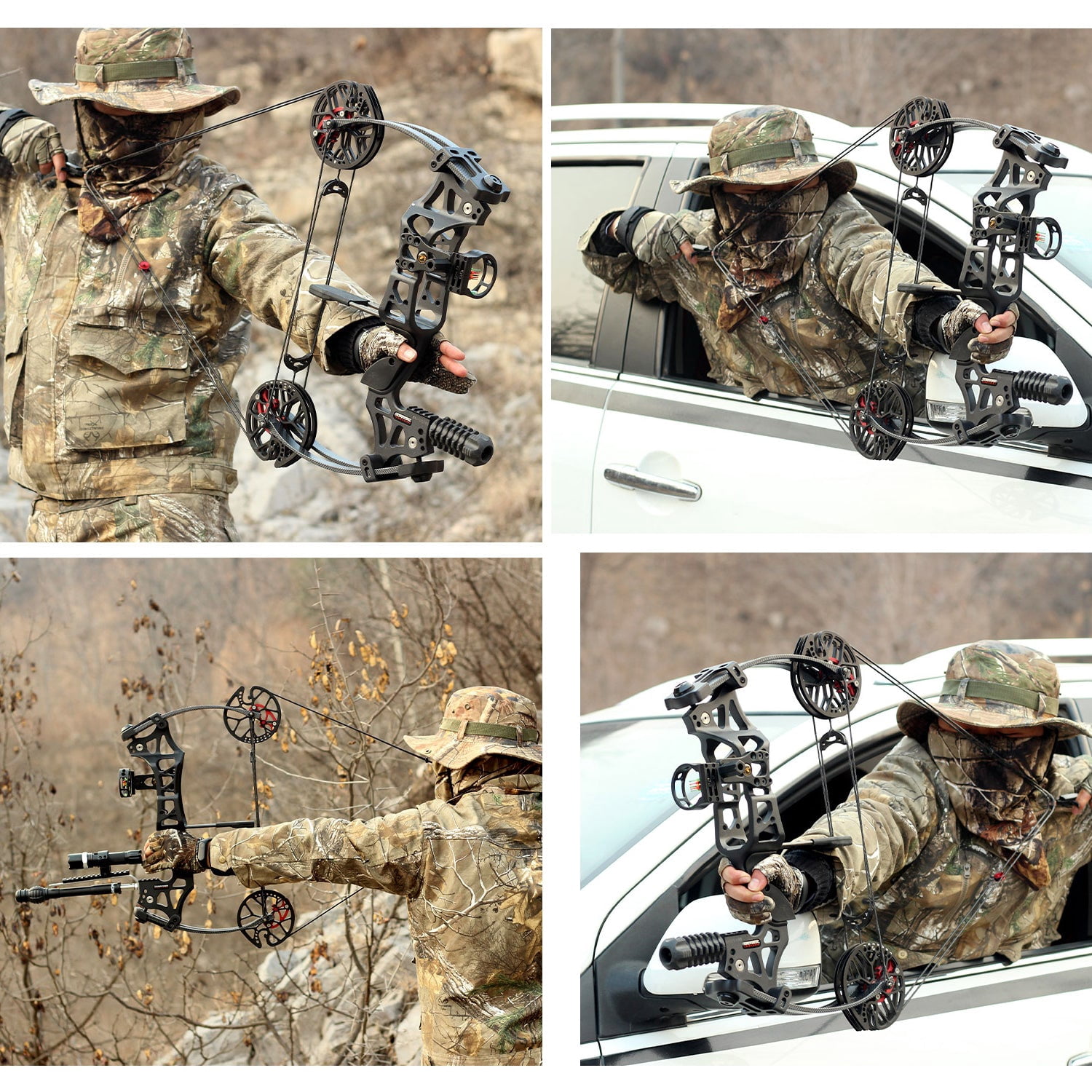 JUNXING M109E Compound Bow 30-60lbs Catapult Dual-use Steel Ball Archery