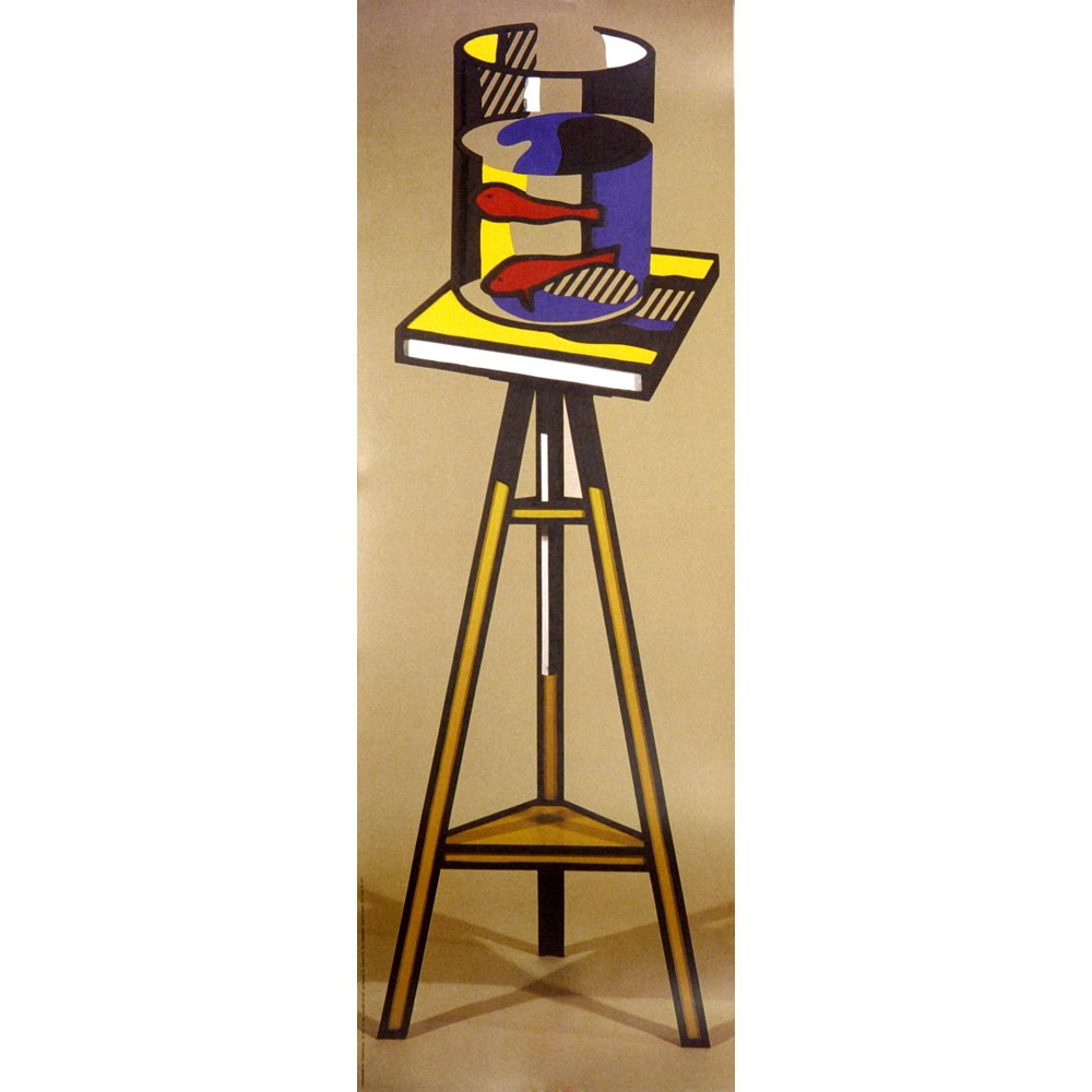 ROY LICHTENSTEIN Gold Fish Bowl on Table 39.25" x 13.75