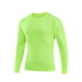 thumbnail image 5 of Stamzod Running Tshirts Shirts for Men Fashion Solid Color Long Sleeve Athletic T-Shirts Casual Loose Gym Shirts Men Basic Tees Green S, 5 of 8