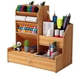 thumbnail image 1 of Caja de almacenamiento de escritorio biselada de madera - Amarillo oscuro, 1 of 5