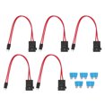 thumbnail image 2 of 5PCS Car Fuse Holder Connector 16AWG 20A Blade Type Fuse Holder with 5PCS Blade Fuse for Automotive Car Motorcycle, 2 of 8