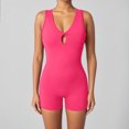 thumbnail image 7 of DHFJKG Workout Romper For Women Backless Sleeveless V Neck Sexy Yoga One Piece Short Jumpsuit Summer Gym Athletic Outfit Versatile Onesie, 7 of 7