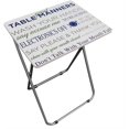 thumbnail image 4 of Home Basics Mind your Manners Multi-Purpose Foldable TV Tray Table, White, 4 of 6