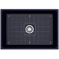thumbnail image 5 of BOCCHI Contempo Apron Front Fireclay 27 in. Single Bowl Kitchen Sink with Protective Bottom Grid and Strainer in Matte Black, 5 of 7
