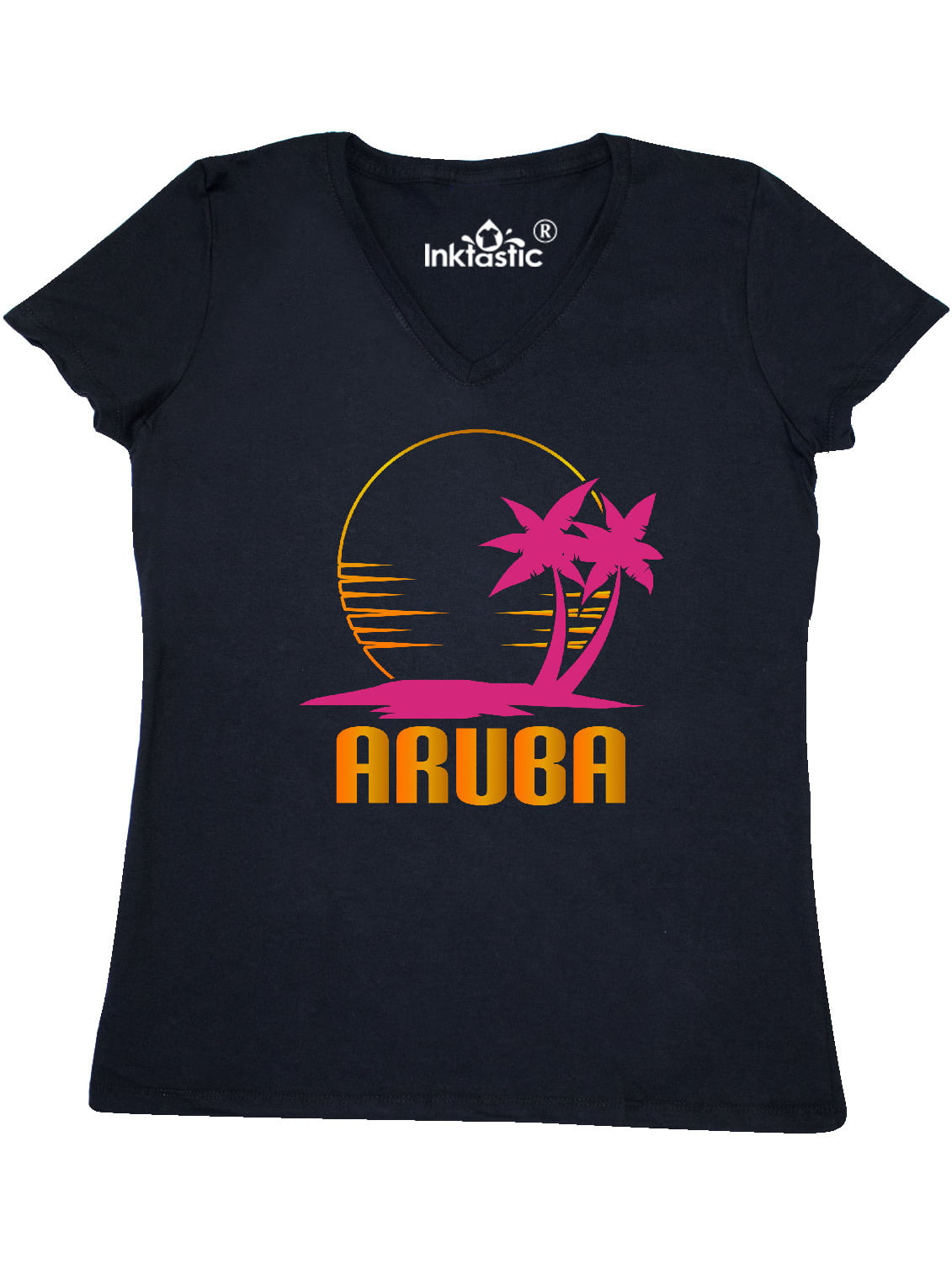 Aruba Island Womens Casual Cotton Tee Shirts Short Sleeve O-Neck Sports Tops and Blouses T-Shirt