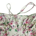 thumbnail image 4 of Femmes Boho Robe Cottagecore Printemps Été Robe Wrap Floral Casual Vintage Femme Cou Carré Robe Bleu XL, 4 of 6