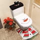 thumbnail image 5 of Juego de funda y alfombra para inodoro de Papá Noel, divertidas decoraciones navideñas para el baño, 5 of 5
