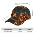 thumbnail image 3 of Baseball Cap, Halloween Vintage Glowing Pumpkin Trucker Hats Women Dad Hat for Workouts - Baseball hat Adjustable Size, 3 of 7