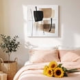 thumbnail image 4 of Canvas Wall Art Black Beige Color Block Canvas Art Print Abstract Modern Boho Pictures Wall Decor for Living Room Bedroom Artwork Decorations Stretched Framed Ready to Hang 10"x10", 4 of 9