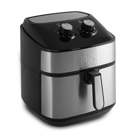Wolfgang Puck 310oz Stainless Steel Air Fryer, Large Single Basket Design, Simple Dial Controls