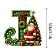 thumbnail image 6 of 26 Letters Christmas Tree Ornament 2024,Santa Claus Xmas Tree Funny Christmas Ornaments for Adults,A to Z Green Xmas Alphabet Letters Unique Christmas Ornament,Winter Holiday Tree Decorations, 6 of 7