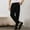 Black, variant on Men’s Front-Pleat Wide Drape Suit Pants with High-Waist Belt Fly & Raised Crease Panels for Office Casual Outings Black S
