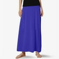 thumbnail image 3 of YUTK Women Maxi Skirt Long Flowy Pleated High Waisted with Pockets Summer Casual Elastic Waist A-Line Skirts Blue S-Xl, 3 of 8