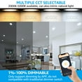 thumbnail image 2 of 6 Inch 12W LED RGBCW Smart Recessed Lighting with J-box, Alexa/Google/Siri Compatible, 2 of 7