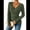 Army Green, variant on Women'S Long Sleeve Shirt V Neck Ribbed Knit Slim Button Sweater Autumn Casual Work Tops  Green S