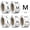 5 Rolls, variant on 2500 count 1 Inch Size Stickers for Clothing S-XXL,Self Adhesive Round Clothing Shirt Labels Rolls