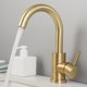 thumbnail image 4 of Grifo de cocina de acero inoxidable 304 de oro cepillado, lavabo, grifo de agua fría y caliente, lavabo giratorio (sin manguera, sin base), 4 of 5