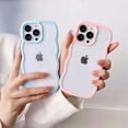 thumbnail image 6 of for iPhone 11 Case, Wave Frame Clear Back Soft Cute iPhone 11 Phone Case, Black Edge, 6 of 7