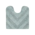 thumbnail image 3 of Better Trends U-Shape Toilet Rug 100% Cotton, Non-Slip Rug, Water Absorbent, Washable, (20" x 20") Contour Bath Rug Blue - Hugo Collection, 3 of 6