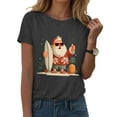 thumbnail image 6 of Duqingm Funny Christmas Shirt Merry Cruisemas 2025 Christmas Santa Reindeer Cruise T-ShirtMen's and women's gift, black and white T-shirt Grey,M, 6 of 6