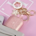 thumbnail image 2 of Apple Airpods 4 phone cases, new women's anti drop silicone iPod 4 earphones, wireless accessories, charging case, Airpods 4th generation girls' shiny keychain, earphone protective cover, 2 of 15