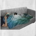 thumbnail image 6 of Ride the Wave Soft Flannel Fleece Throw Blanket, Surfer Inside Ocean Wave Adventure Adrenalin Energy Sea Sports Picture, Cozy Plush for Indoor and Outdoor Use, 50" x 70", Sky Blue White, by Ambesonne, 6 of 6