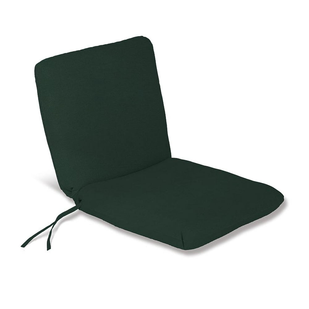WeatherResistant Outdoor Chair Cushion w/Ties, 19" x 17"